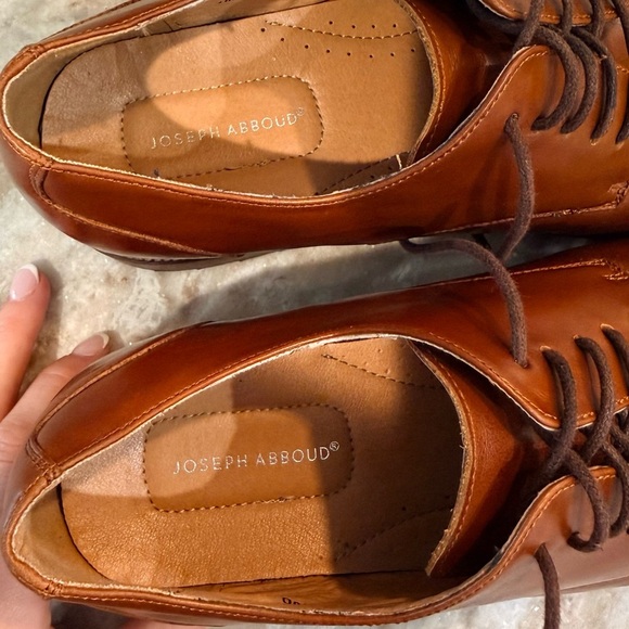 Men’s JOSEPH ABBOUD Brown leather Oxford dress shoes- Size 10D